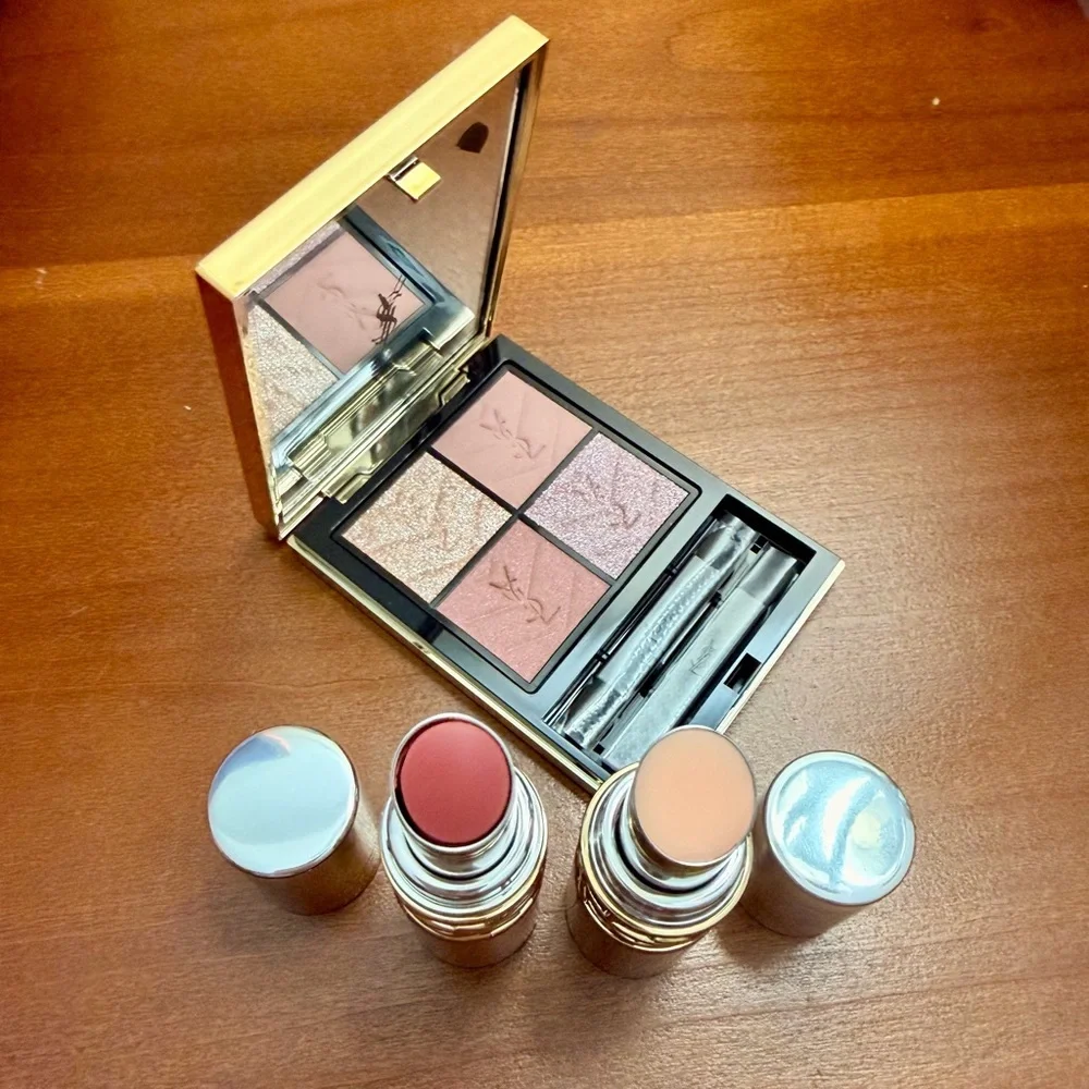 YSL VALENTINES EYESHADOW /  LIP  2026 - BRAND NEW - LIMITED EDITION PINK GLITTER